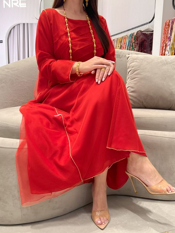 Double Chiffon + Tulle Dress